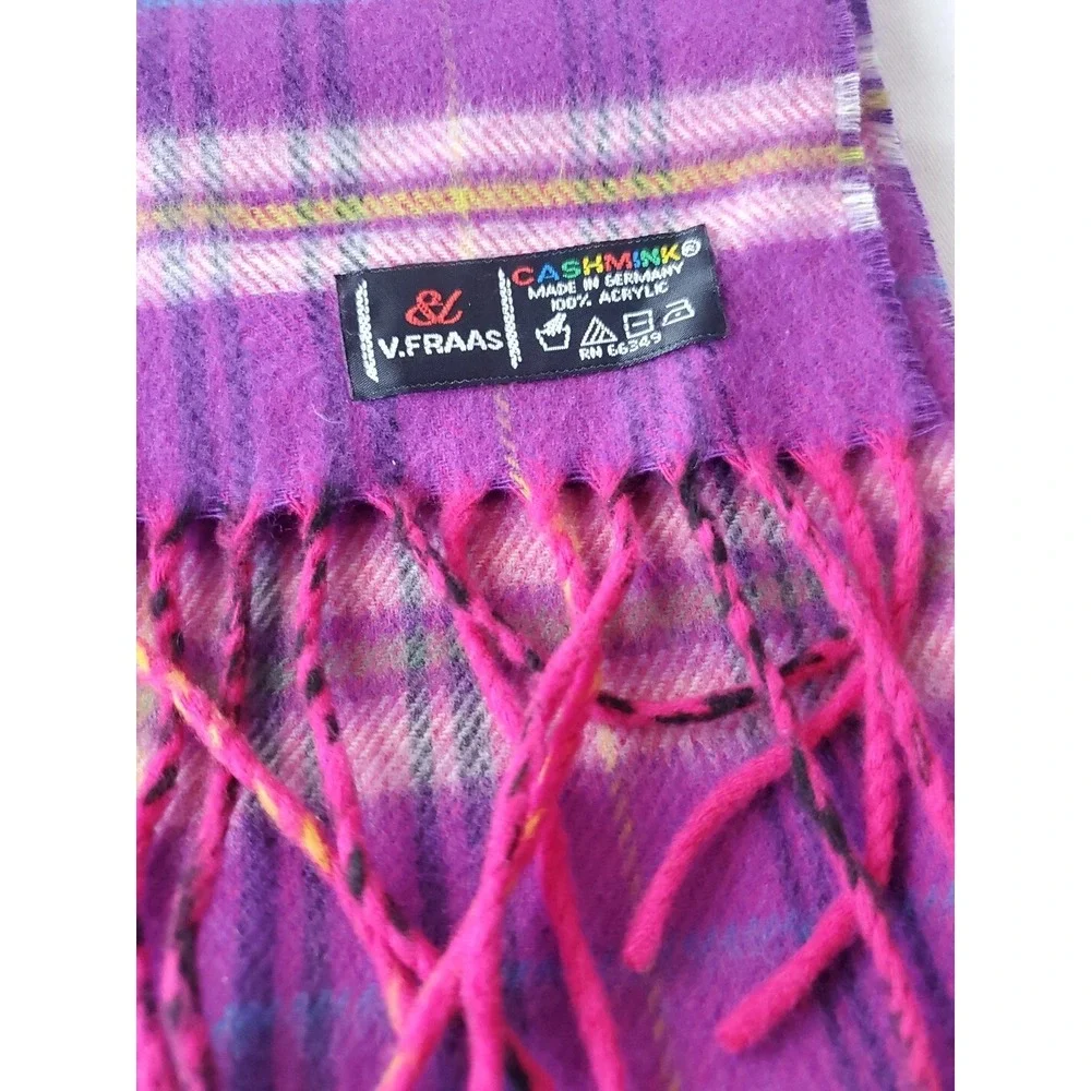 cashmink by v fraas scarf.‎  Made in Germany Purple & Pink